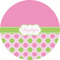 Pink & Green Dots 2" Multipurpose Round Labels - Single Sticker