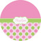 Pink & Green Dots 3" Multipurpose Round Labels - Single Sticker