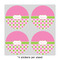 Pink & Green Dots 4" Multipurpose Round Labels - Sheet