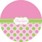 Pink & Green Dots 5" Multipurpose Round Label - Single Sticker