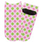 Pink & Green Dots Adult Ankle Socks - Single Pair - Front and Back