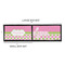 Pink & Green Dots Bar Mats - Sizing Chart