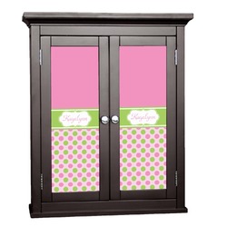 Pink & Green Dots Cabinet Decal - Small (Personalized)