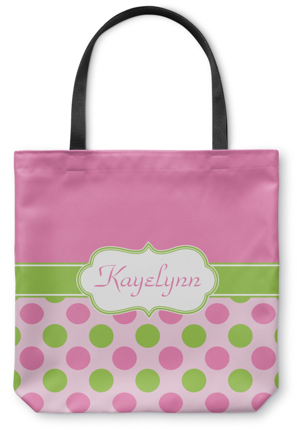 pink and green tote bags