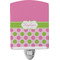 Pink & Green Dots Ceramic Night Light (Personalized)