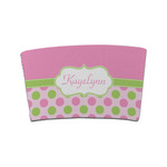 Pink & Green Dots Coffee Cup Sleeve (Personalized)