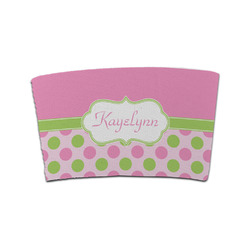 Pink & Green Dots Coffee Cup Sleeve (Personalized)