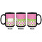 Pink & Green Dots Coffee Mug - 15 oz - Black APPROVAL