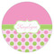 Pink & Green Dots Drink Topper - Medium - Single