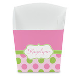 Pink & Green Dots French Fry Favor Boxes (Personalized)