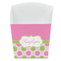 Pink & Green Dots French Fry Favor Boxes (Personalized)