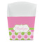 Pink & Green Dots French Fry Favor Box - Front View