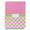 Pink & Green Dots House Flags - Double Sided - FRONT