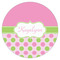 Pink & Green Dots Icing Circle - Small - Single