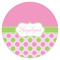 Pink & Green Dots Icing Circle - XSmall - Single