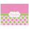 Pink & Green Dots Indoor / Outdoor Rug - 6'x8' - Front Flat