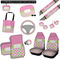 Pink & Green Dots Interior Car Accessories