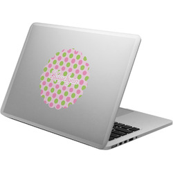 Pink & Green Dots Laptop Decal (Personalized)