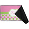 Pink & Green Dots Large Gaming Mats - FRONT W/ FOLD