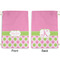 Pink & Green Dots Large Laundry Bag - Front & Back View