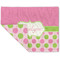 Pink & Green Dots Linen Placemat - Folded Corner (double side)