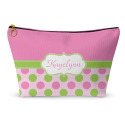 Pink & Green Dots Makeup Bag (Personalized)