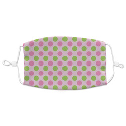 Pink & Green Dots Adult Cloth Face Mask - XLarge