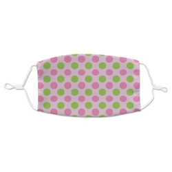 Pink & Green Dots Adult Cloth Face Mask - Standard
