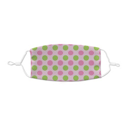 Pink & Green Dots Kid's Cloth Face Mask - XSmall