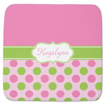 Pink & Green Dots Memory Foam Bath Mat - 48"x48" (Personalized)