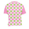 Pink & Green Dots Men's Crew Neck T Shirt Medium - Back