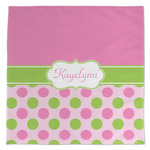 Pink & Green Dots Microfiber Dish Towel (Personalized)