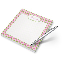 Pink & Green Dots Notepad (Personalized)