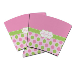 Pink & Green Dots Party Cup Sleeve (Personalized)