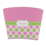 Pink & Green Dots Party Cup Sleeve - without bottom (Personalized)