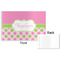 Pink & Green Dots Disposable Paper Placemat - Front & Back