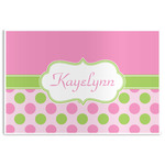 Pink & Green Dots Disposable Paper Placemats (Personalized)