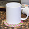 Pink & Green Dots Round Paper Coaster - With Mug