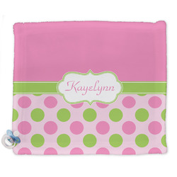 Pink & Green Dots Security Blanket (Personalized)