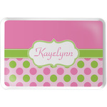 Pink & Green Dots Serving Tray w/ Name or Text