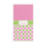 Pink & Green Dots Guest Paper Towels - Full Color - Standard (Personalized)