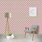 Pink & Green Dots Wallpaper Scene