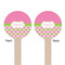 Pink & Green Dots Wooden 7.5" Stir Stick - Round - Double Sided - Front & Back