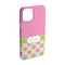 Pink & Green Dots iPhone 15 Case - Angle