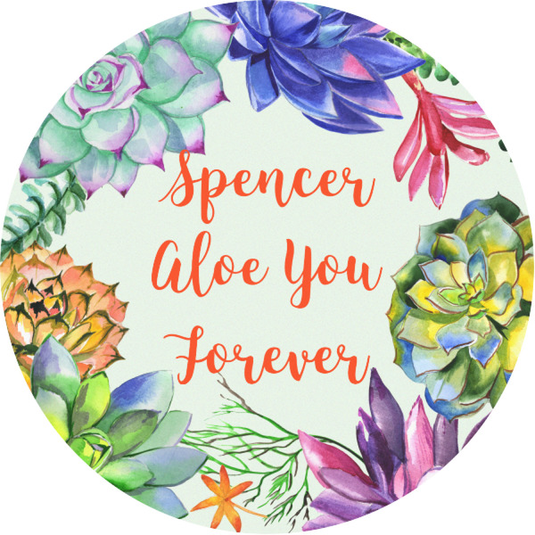 Custom Succulents Multipurpose Round Labels - 1" (Personalized)