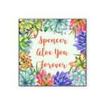 Succulents Wood Print - 12x12 (Personalized)