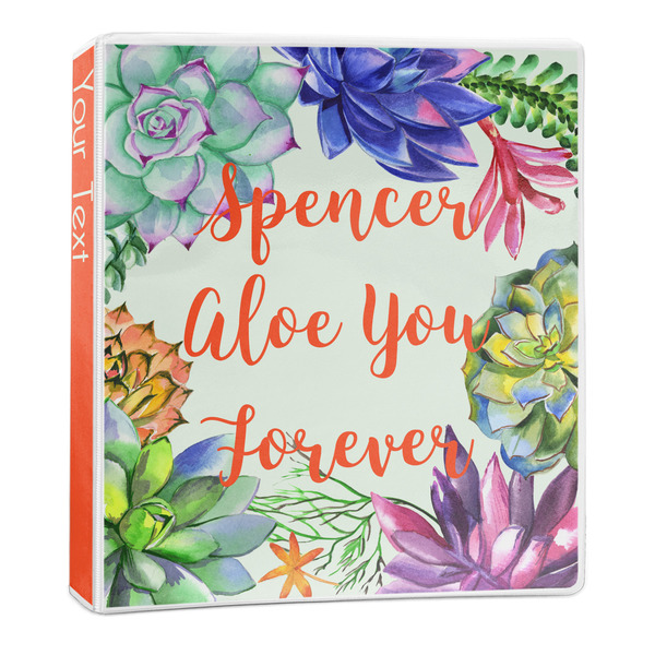 Custom Succulents 3-Ring Binder - 1 inch (Personalized)