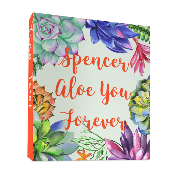 Custom Succulents 3 Ring Binder - Full Wrap - 1" (Personalized)