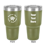 Succulents 30 oz Stainless Steel Tumbler - Olive - Double-Sided (Personalized)