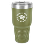 Succulents 30 oz Stainless Steel Tumbler - Olive - Single-Sided (Personalized)